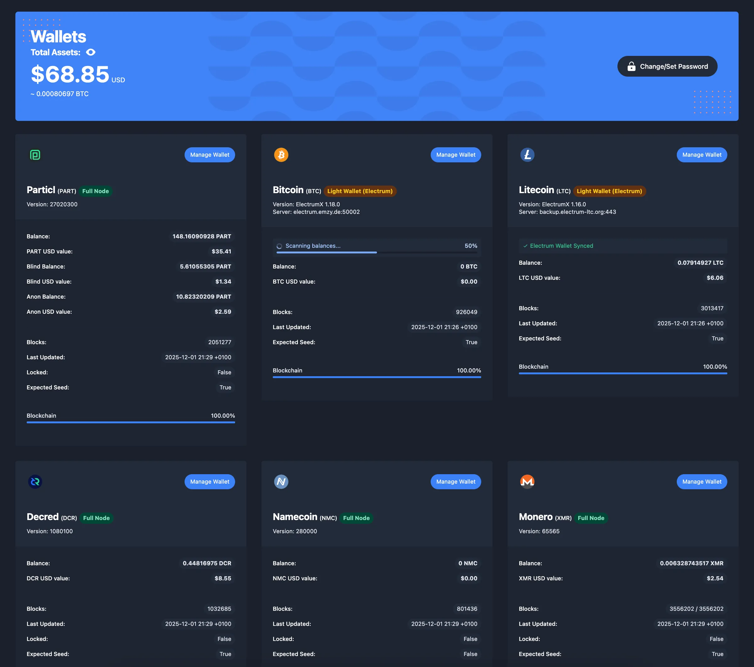 BasicSwap Light Wallets Mode Selection